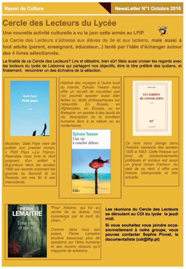Rayon de culture du Lycée Français International de Porto