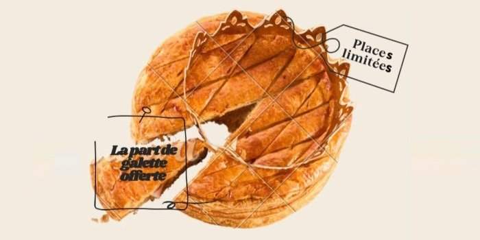 Café rencontre autour d'une galette des rois.