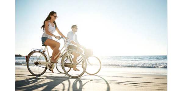 Ballade à bicyclette le dimanche matin