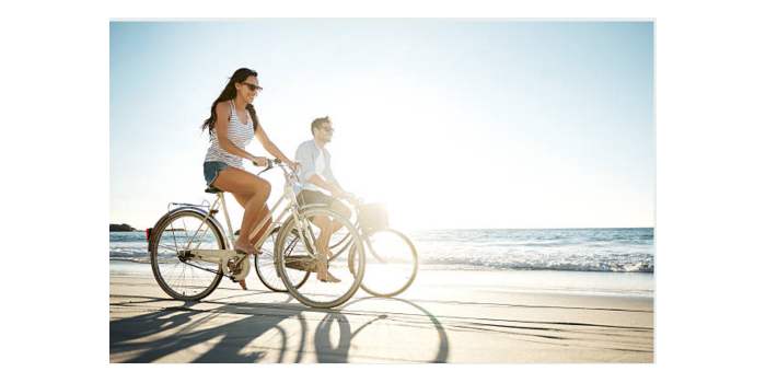 Balade en bicyclette le dimanche matin