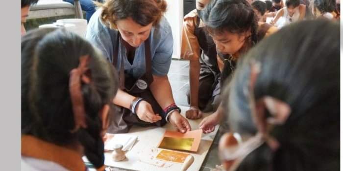 Atelier de gravure avec des matériaux recyclés ♻️