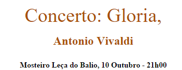 Gloria de Vivaldi - samedi 10 octobre à 21h