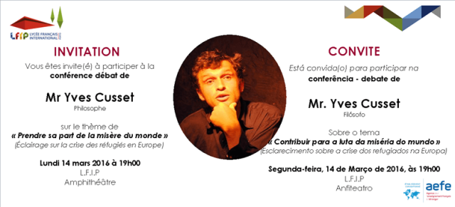 Conférence du philosophe Yves Cusset au Lycée Français